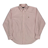 Ralph Lauren Striped Shirt - Large Red Cotton