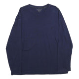 NAUTICA Mens Blue Long Sleeve Crew Neck Cotton T-Shirt L Classic Fit