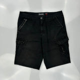 Ecko Unltd Cargo Shorts - 34W 10L Black Cotton