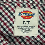 Dickies Checked Shirt - Large Red Cotton Blend