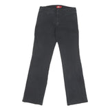DICKIES Mens Cotton Blend Black Regular Regular Fit Trousers W30 L30 Workwear