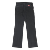 DICKIES Mens Cotton Blend Black Regular Regular Fit Trousers W30 L30 Workwear