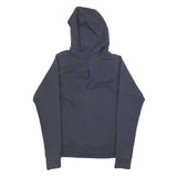 ADIDAS Womens Navy Blue Hoodie UK 10 V Neck Logo Pullover Sweatshirt