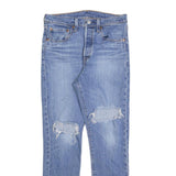LEVI'S 501S Womens Jeans Blue Slim Skinny Denim Light W27 L28 Distressed