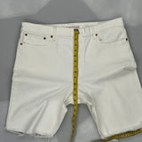 Levis Denim Shorts - 37W UK 20 White Cotton
