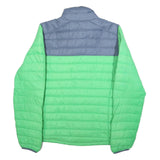 SALOMON Mens Blue & Green Puffer Jacket M Nylon Zip Outdoor Winter