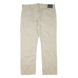 LEVI'S Mens Cotton Blend Beige Regular Straight Trousers W41 L31 Casual Everyday
