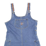 ROUTE 66 Womens Blue Denim Cotton Blend Relaxed Dungarees M W34 L3 Rainbow
