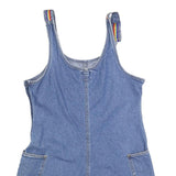 ROUTE 66 Womens Blue Denim Cotton Blend Relaxed Dungarees M W34 L3 Rainbow