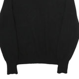 POLO RALPH LAUREN Mens Black Wool Polo Patterned Jumper Crew Neck Basic Knit 2XL