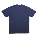 ADIDAS Mens Navy Blue Cotton Logo Graphic T-Shirt L Short Sleeve Crew Neck