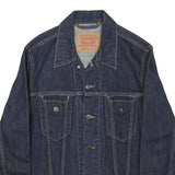 LEVI'S Womens Blue Denim Jacket S Cotton Blend Button Closure Regular Fit