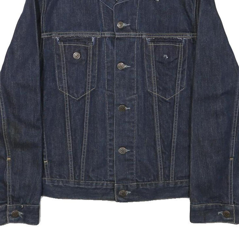 LEVI'S Womens Blue Denim Jacket S Cotton Blend Button Closure Regular Fit