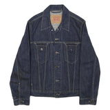 LEVI'S Womens Blue Denim Jacket S Cotton Blend Button Closure Regular Fit