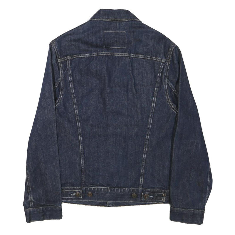 LEVI'S Womens Blue Denim Jacket S Cotton Blend Button Closure Regular Fit