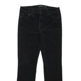 LAUREN RALPH LAUREN Womens Cotton Blend Black Regular Straight Trousers W30 L27