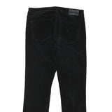 LAUREN RALPH LAUREN Womens Cotton Blend Black Regular Straight Trousers W30 L27