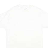 HANES Mens White Plain T-Shirt L Short Sleeve Crew Neck Classic Cotton Comfort
