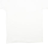 HANES Mens White Plain T-Shirt L Short Sleeve Crew Neck Classic Cotton Comfort