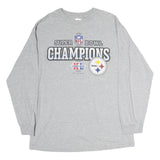 ALSTYLE APPAREL & ACTIVEWEAR Mens Grey NFL Super Bowl Champions Long Sleeve Crew