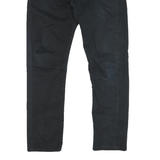 LEVI'S Mens Black Cotton Blend Classic Fit Straight Trousers W31 L26 Zip Closure