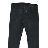 LEVI'S Mens Black Cotton Blend Classic Fit Straight Trousers W31 L26 Zip Closure