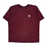 Carhartt T-Shirt - XL Burgundy Cotton