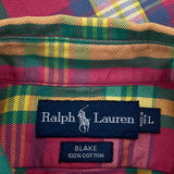 Blake Ralph Lauren Checked Shirt - Large Red Cotton