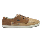 LACOSTE Lace-Up Mens Brown & Tan Suede Casual Trainers UK 9.5 Classic Comfort