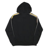 BERSHKA Mens Black Hoodie M Stolen Dreams Print Striped Sleeves Pullover