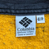 Columbia Contrast Stitch 1/4 Zip - Small Yellow Cotton