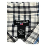 Polo By Ralph Lauren Checked Short Sleeve Shirt - 2XL Black & White Cotton