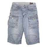 TOM TOMPSON Mens Shorts Blue Cargo M W30 Casual Cotton Pocket Detail