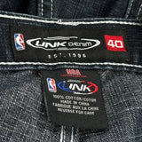 Los Angeles Lakers Unk Graphic Jeans - 34W 32L Dark Wash Cotton