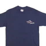 TEEJAYS Mens Navy Blue Safety Graphic T-Shirt M Short Sleeve Crew Neck