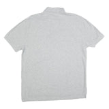 TOMMY HILFIGER Mens Grey Short Sleeve Plain Polo Shirt L Classic Cotton Blend