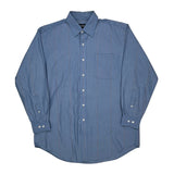 Nautica Striped Shirt - Large Blue Cotton