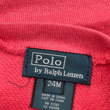 Age 24 Months Polo By Ralph Lauren Graphic Long Sleeve T-Shirt - 3XS Red Cotton