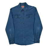Wrangler Denim Shirt - Medium Blue Cotton