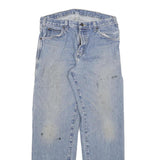 DICKIES Mens Blue Regular Straight Denim Light W32 L32 Zip Closure Workwear