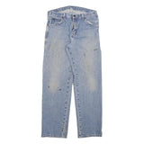 DICKIES Mens Blue Regular Straight Denim Light W32 L32 Zip Closure Workwear
