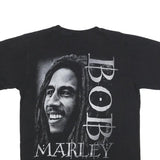 HOT ICE Mens Black Bob Marley Graphic T-Shirt S Short Sleeve Crew Neck Cotton
