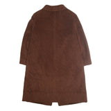 YOUNGLOOK Womens Brown Wool Button Jacket M Plain Classic Stylish Warm