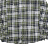 REDHEAD Mens Green & Navy Check Cotton Blend Shirt XL Casual Checked Long Sleeve