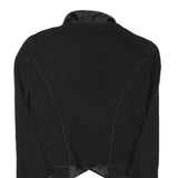 MAX&CO Womens Black Embellished Collar Jacket M Cotton Blend Button Elegant