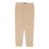 MAX MARA Womens Slim Beige Cotton Blend Trousers W31 L29 Smart Casual