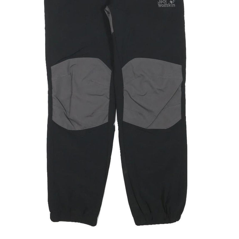 JACK WOLFSKIN Lined Boys Polyester Blend Black & Grey Relaxed Trousers W23 L24