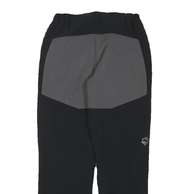 JACK WOLFSKIN Lined Boys Polyester Blend Black & Grey Relaxed Trousers W23 L24