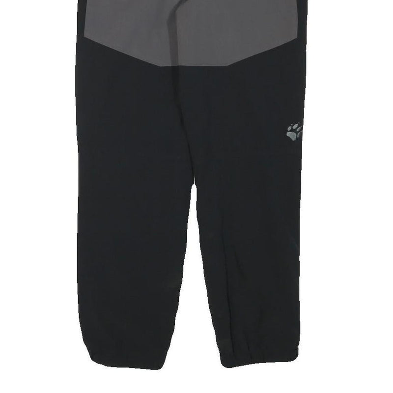 JACK WOLFSKIN Lined Boys Polyester Blend Black & Grey Relaxed Trousers W23 L24