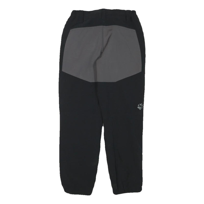 JACK WOLFSKIN Lined Boys Polyester Blend Black & Grey Relaxed Trousers W23 L24